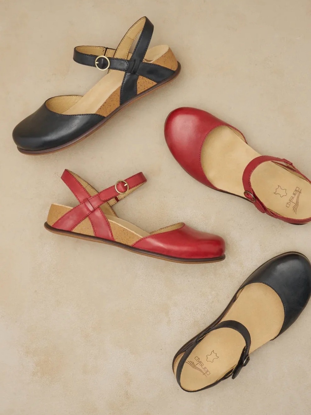Dansko Christine black Leather Mary Jane Closed toe sandals Sz 39/8.5-9